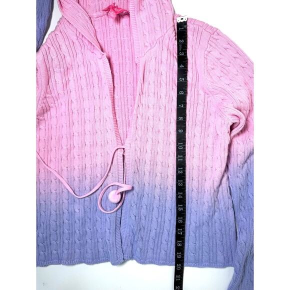 Sugar Thrillz x Dolls Kill Sweater Set 2X Pink Purple Ombre Cable Knit Y2K Fairy - Picture 10 of 14